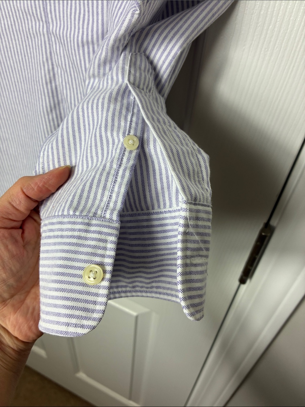 Ralph Lauren Blue and White Stripe Button-Down Shirt - Picture 7 of 10